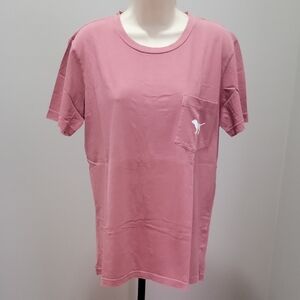PINK Victorias Secret Doggy Pocket Tee with Back Dog Graphic Sz S